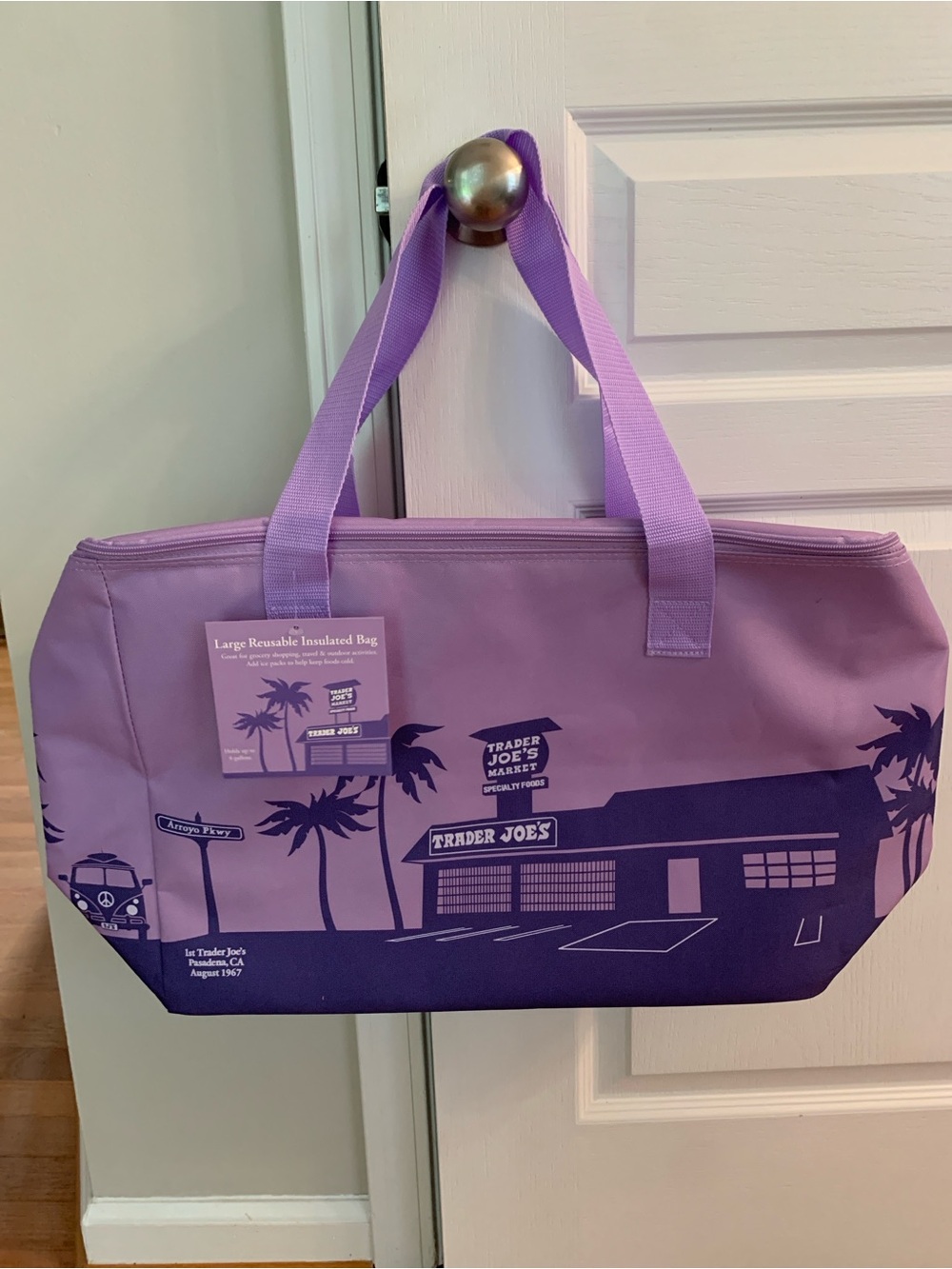 Trader Joe's Purple Reusable Insulated Grocery Tote